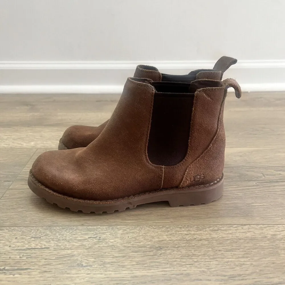 UGG Kids Brown Suede Chelsea Boots